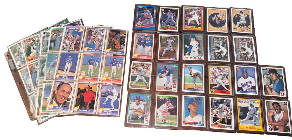Lot Texas Rangers Baseball Cards Nolan Ryan Kenny Rogers Ruben Sierra Canseco